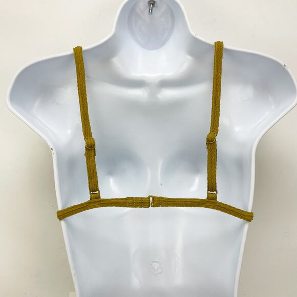 Good American Always Fits Triangle Bikini Top Size 1 Small Green Dirty Olive NWT - Picture 5 of 10